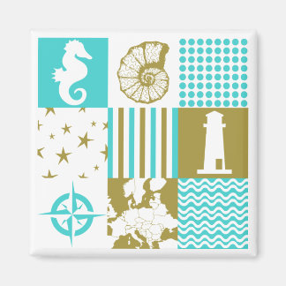 Beach Style Mosaic Magnet