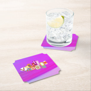 Beach Style Retro Vacay Mode  Paper Coaster