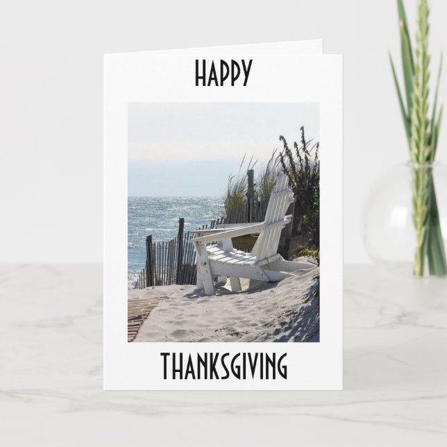 BEACH STYLE "THANKSGIVING WISH" FOR YOU HOLIDAY CARD (Front)