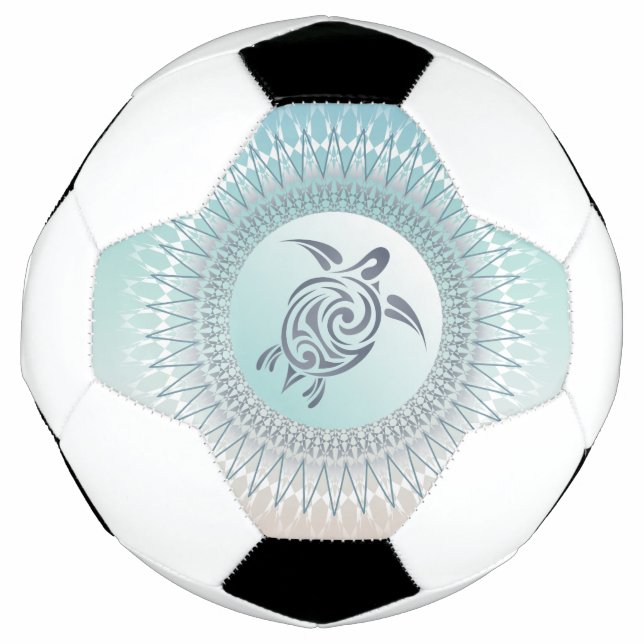 Beach  Style Turtle and Mandala Football (Front)