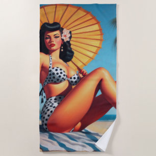 Beach Summer Classic Pin Up Beach Towel