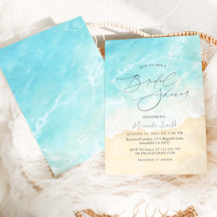 Beach Summer Ocean Bridal Shower Invitation