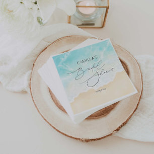 Beach Summer Ocean Bridal Shower  Napkin
