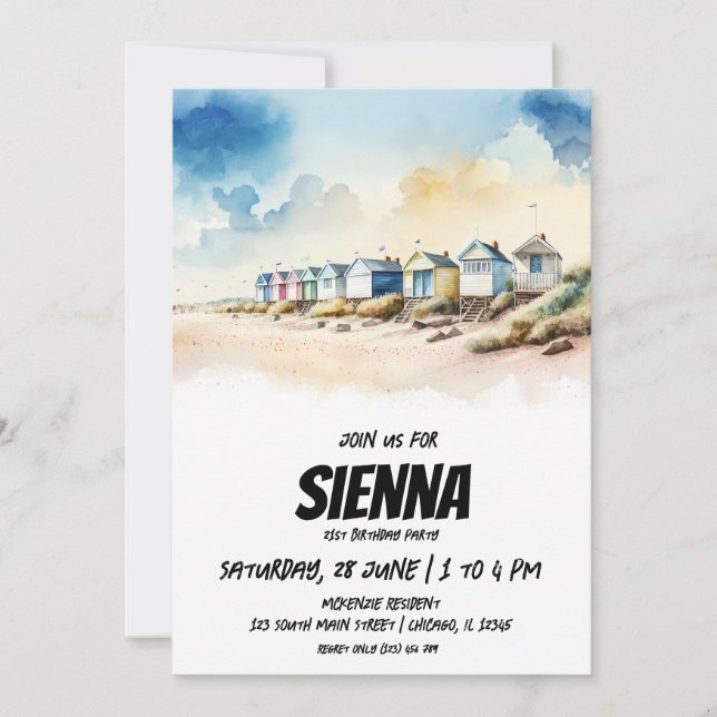Beach Summer Party Invitation (Front)
