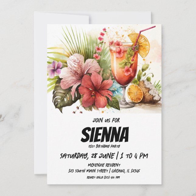 Beach Summer Party Invitation (Front)