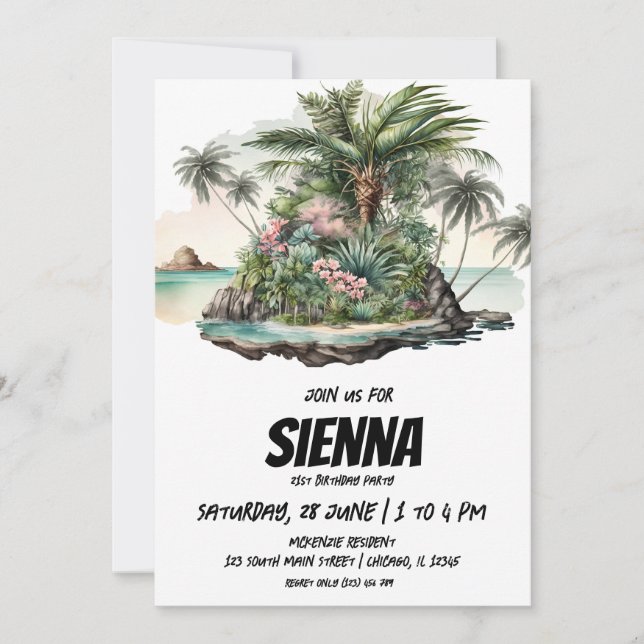 Beach Summer Party Invitation (Front)