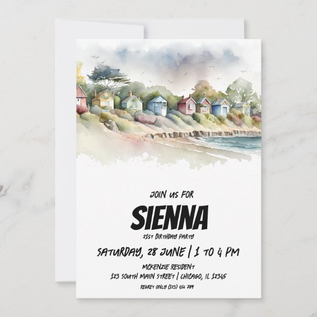 Beach Summer Party Invitation (Front)