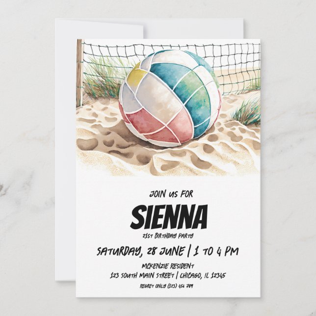 Beach Summer Party Invitation (Front)