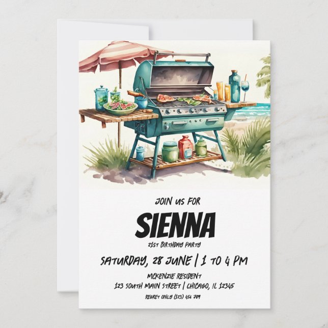 Beach Summer Party Invitation (Front)