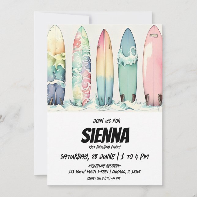Beach Summer Party Invitation (Front)