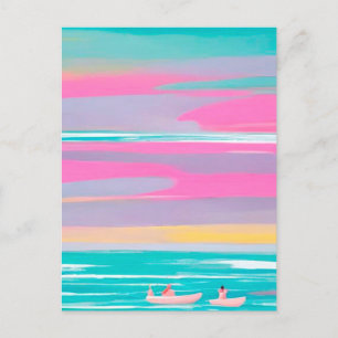 Beach summer postcard