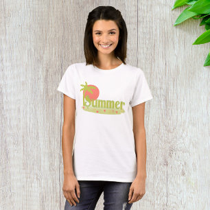 Beach Summer Sun And Tree T-Shirt