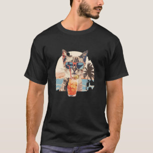 Beach Summer Vacation Reflective Sunglasses Cute C T-Shirt