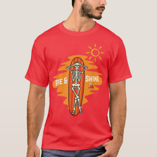 Beach Summer Vacation Skeleton & Surfboard T-Shirt