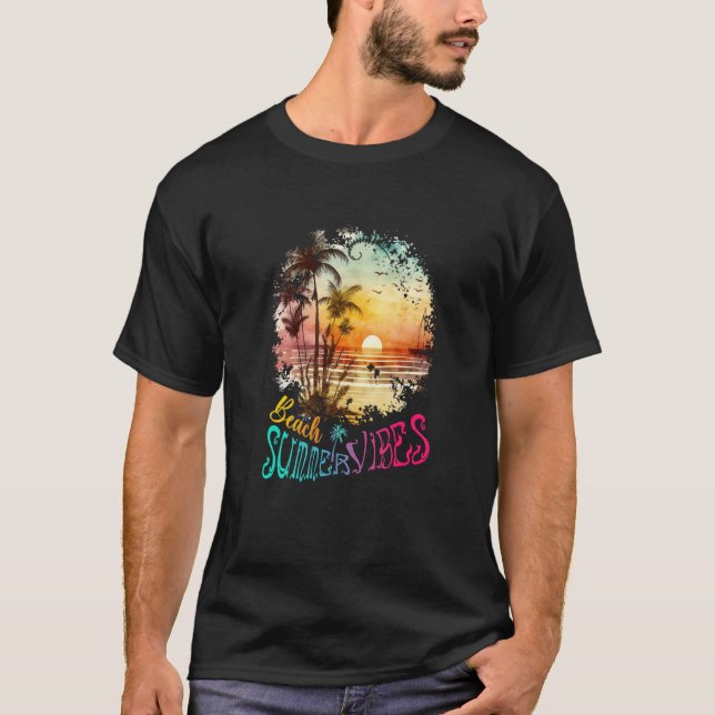 Beach Summer Vibes Vacation Idea T-Shirt (Front)
