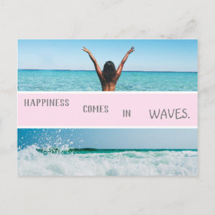 beach summer waves tropical vibes postcard