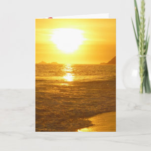 Beach Sun Blossom Flower Orchid Peace Love Destiny Thank You Card