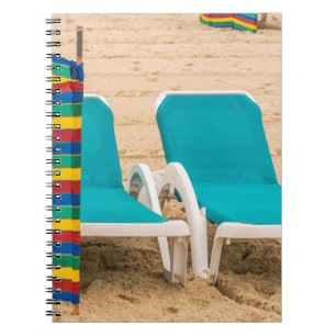 Beach sun loungers notebook