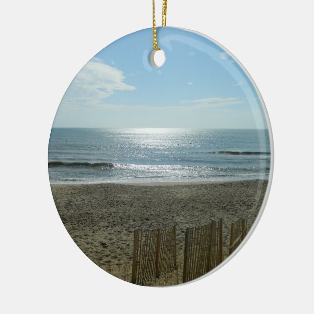 Beach Sun Rising Ceramic Tree Decoration (Left)