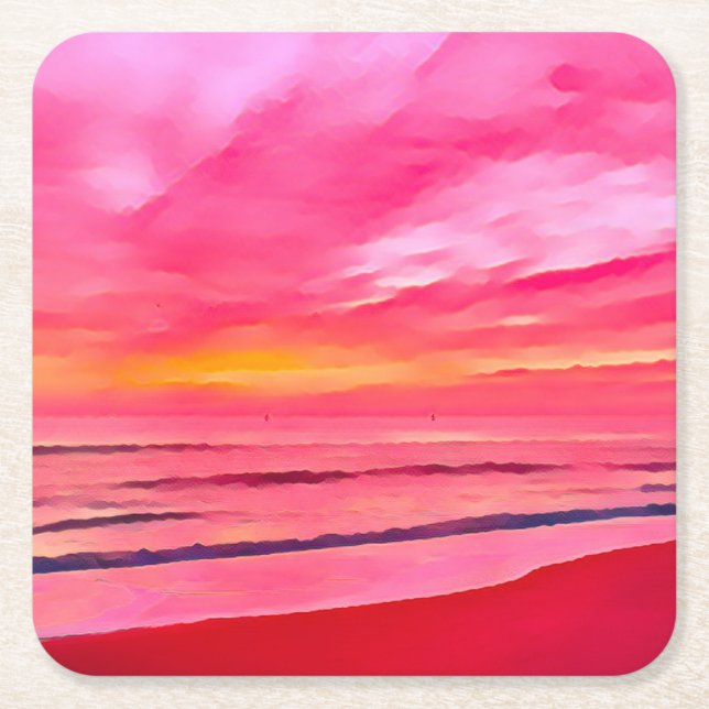 Beach Sunrise Coaster by Ocean Design (Front)