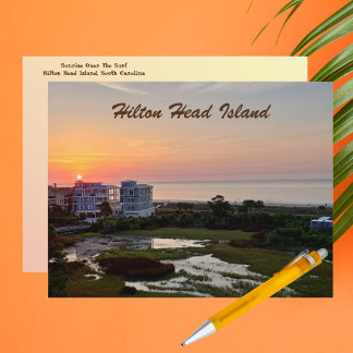 Beach Sunrise Hilton Head Island South Carolina Postcard