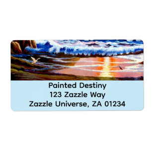 Beach Sunrise Label