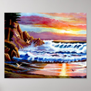 Beach Sunrise Poster