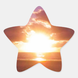 Beach sunrise stickers