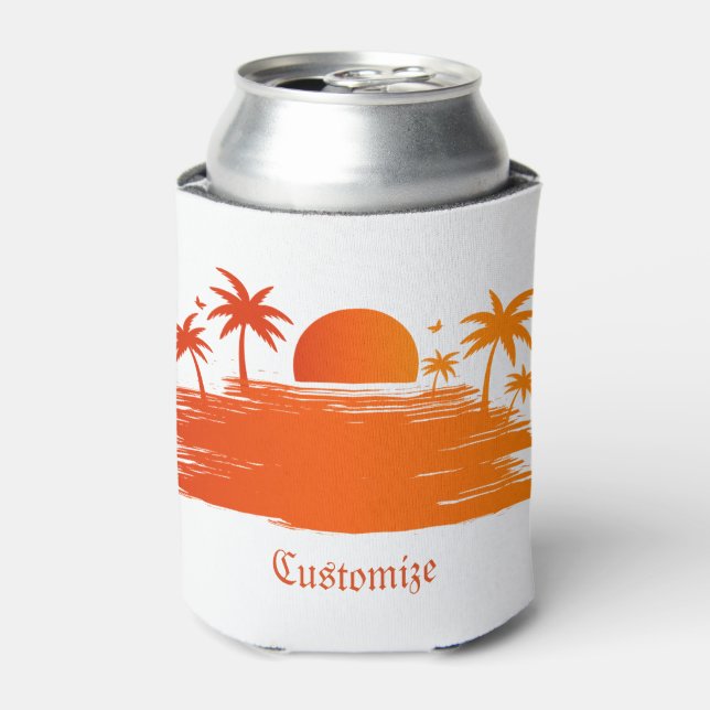 Beach Sunrise Sunset Thunder_Cove Can Cooler (Can Front)