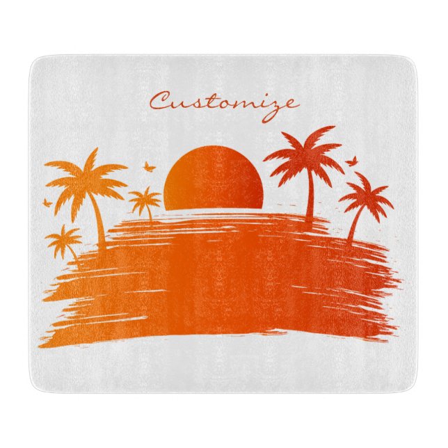 Beach Sunrise Sunset Thunder_Cove Cutting Board (Front)