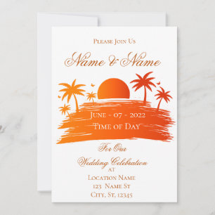 Beach Sunrise Sunset Thunder_Cove Invitation