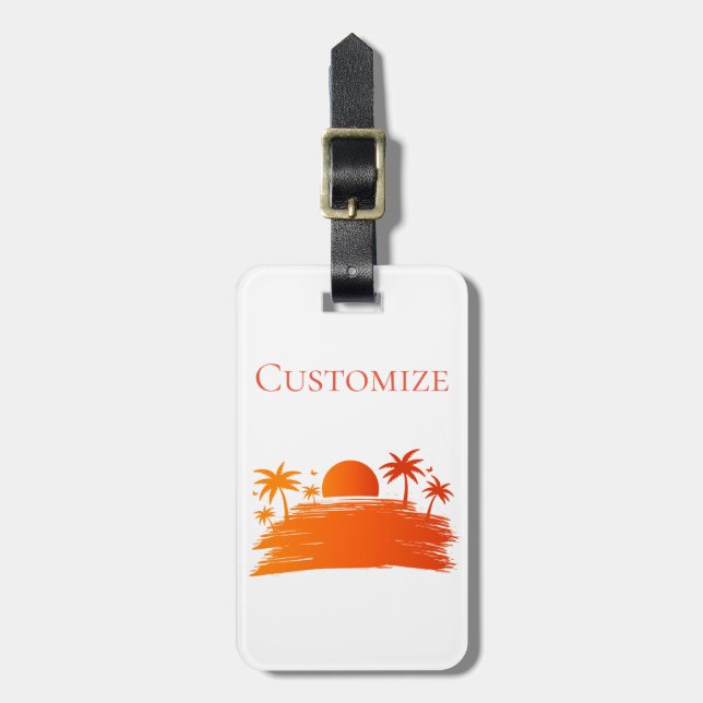 Beach Sunrise Sunset Thunder_Cove Luggage Tag (Front Vertical)