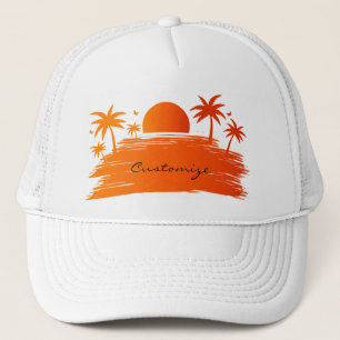 Beach Sunrise Sunset Thunder_Cove Trucker Hat