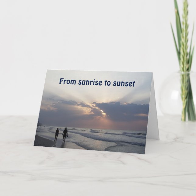 BEACH SUNRISE-TO SUNSET-HOPE BIRTHDAY IS BEST YET CARD (Front)