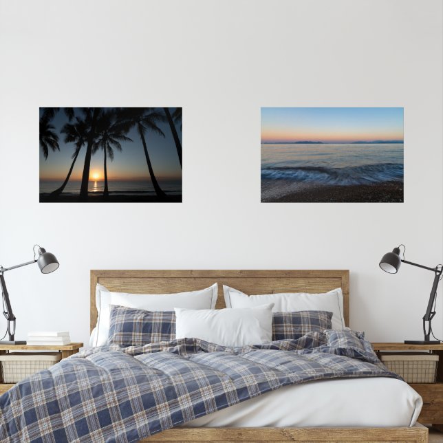 Beach Sunrise Wall Art – Set of Ocean Prints (Bedroom)