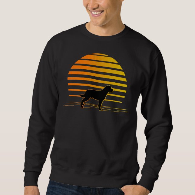 Beach Sunset And Rottweiler Dog Sweatshirt (Front)