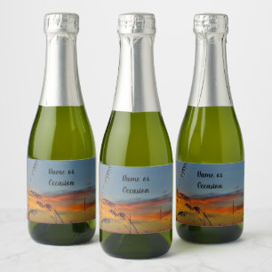 Beach Sunset Bottle Label