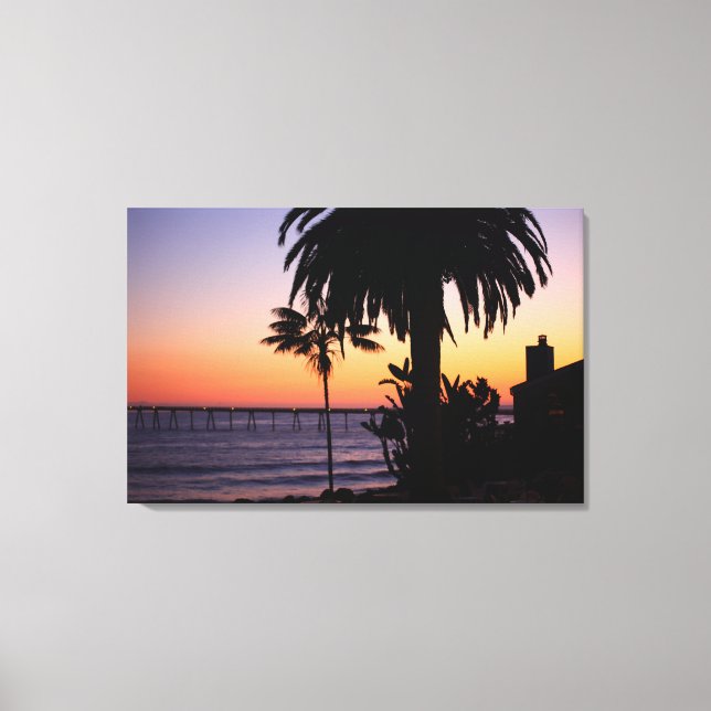 Beach Sunset Canvas Print (Front)