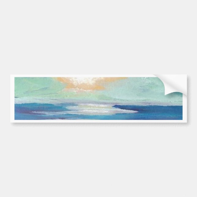 Beach Sunset - CricketDiane Ocean Art Bumper Sticker (Front)