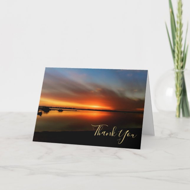 Beach sunset custom card (Front)