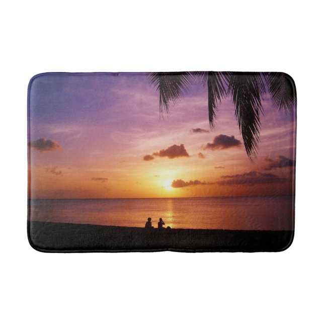 Beach Sunset Custom Personalise DIY Project Home Bath Mat (Front)