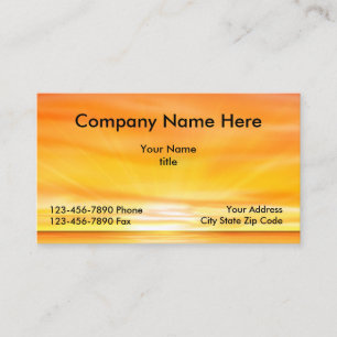 Beach Sunset Design Business Card