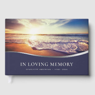 Beach Sunset Funeral Guest Book