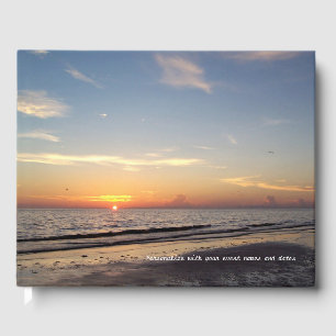 Beach Sunset Guest Book