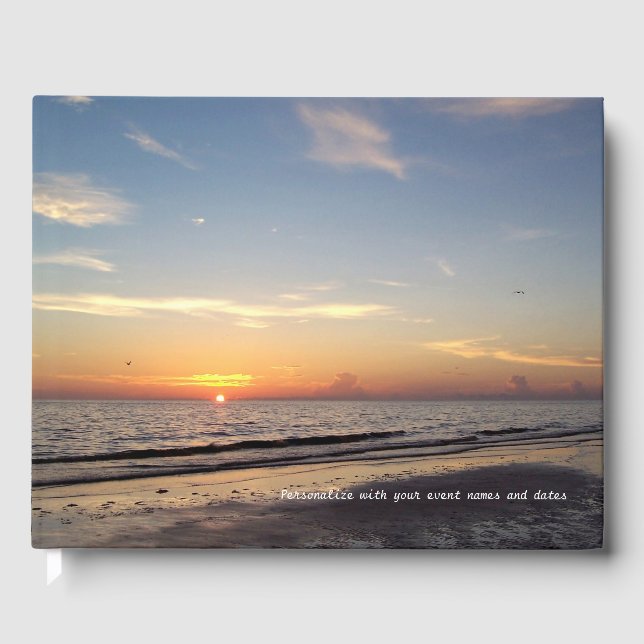 Beach Sunset Guest Book (Front)