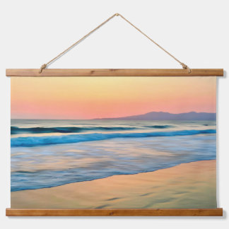 Beach Sunset Hanging Tapestry