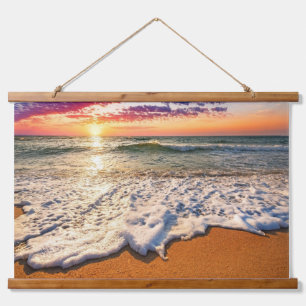 Beach Sunset Hanging Tapestry