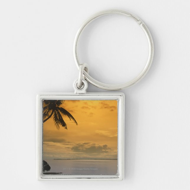 Beach sunset key ring (Front)