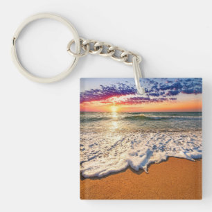 Beach Sunset  Key Ring