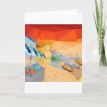Beach sunset landscape art
